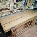 Établi en hêtre chêne et sapeli