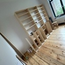 Bibliotheque sectionnable en contreplaque et valchromat