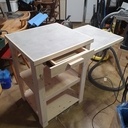 Desserte avec table rabattable