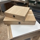 Fabrication de trois boites de présentation de couteaux forgés à la main