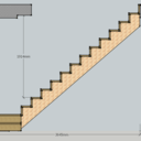Escalier avec coffre sous palier