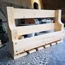 Étagère bois porte bouteilles et verres