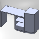 Petit bureau MDF et massif