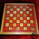 Jeux d'echecs hetre échauffé epoxy rouge