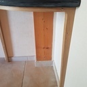 1/4 de guéridon avec plateau en ardoise rustique