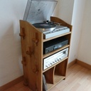 Meuble hi-fi en chêne