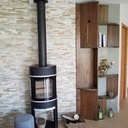 Meuble étagère en orme