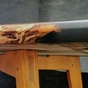 Table "Vulcain" résine et bois