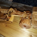 Wooden Scraper caterpillar 631