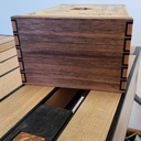 Boîte mariage avec doubles queues d'arondes inclinées