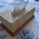 Une boîte à ???… motifs de contreplaqué pour mouchoirs !
