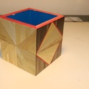 Boite en marqueterie de paille