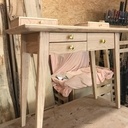 Coiffeuse en chêne massif