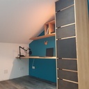 Mon bureau avec rangements en latté frêne