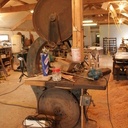 "La grosse" dont j'ai du refaire le moteur ! Sur ces cales pour rattraper la pente comme toutes ses collègues