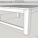 Table basse en chêne massif