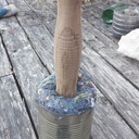 Maillet en manche tourné et  plastique recyclé et fondu