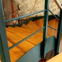 Fabrication d'un escalier quart tournant balancé acier bois