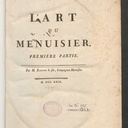 L'art du menuisier par Roubo