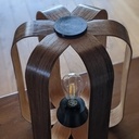 Lampe lamellée collée + impressions 3D