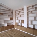 Bibliothèque, érable et chêne