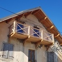 Balcon en Meleze de pays