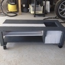 Table basse sur roulette