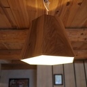 Abat jour hexagonal en orme