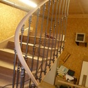 Main-courante débillardée sur plat métal