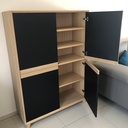 Buffet haut chêne et Valchromat noir