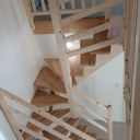 Escalier double 4 tournant bien charpenté