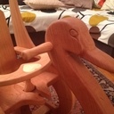 Détail de la tête sculptée à la DREMEL