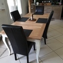 Table style provencal en chêne sur chaniere pottker sans effort avec rallonge