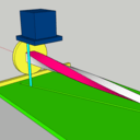 Guéridon aux pieds hélicoïdaux