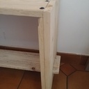 Banc en bois de coffrage