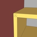 Coupe d'onglet avec fausse languette