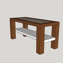 Table basse vitrée Cubi'K