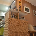 Meuble rangement chêne imitation tas de bois