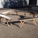 Banc zig zag pliable