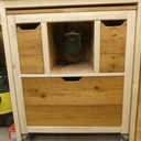 Meuble defonceuse sous table avec chutes