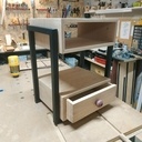 Table de nuit bois métal #récupération