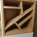 Meuble en chene et mela blanc