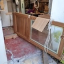 Porte d'atelier en chêne