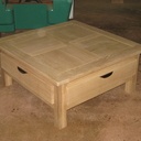 Table basse chêne 1000x1000