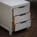 Bureau et caisson à tiroirs en chêne