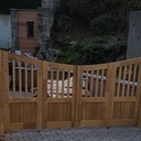 Portail à 4 vantaux en robinier