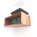 Etagère nature pour ma box et mon téléhone (avec cache câbles intégré)