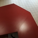 Bar stratifié et résille bois