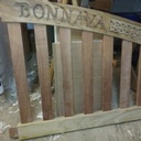 Portail en quatre éléments, chêne et niangon