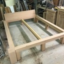 Lit double en Frêne